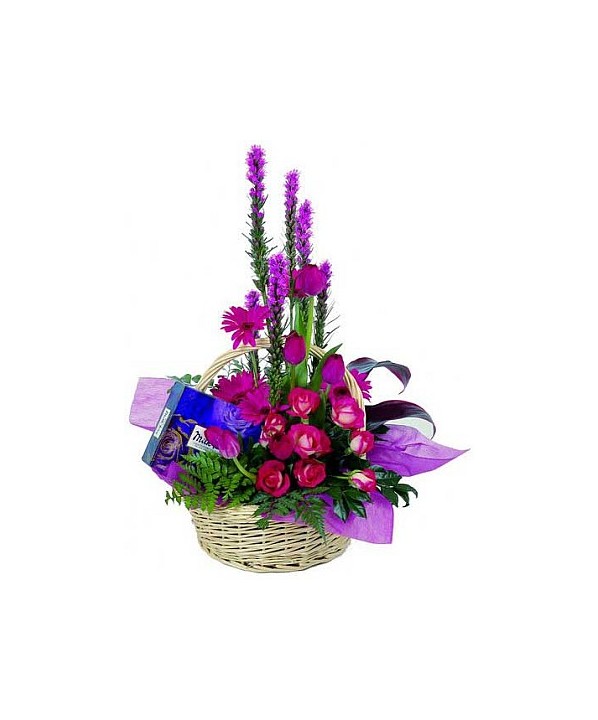 C28.3 Chocolate and Flower Basket