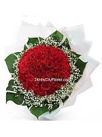 99 Stalks Rose Hand Bouquet- Malaysia